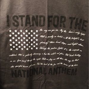 “I stand for the flag” grey XL NEVER WORN